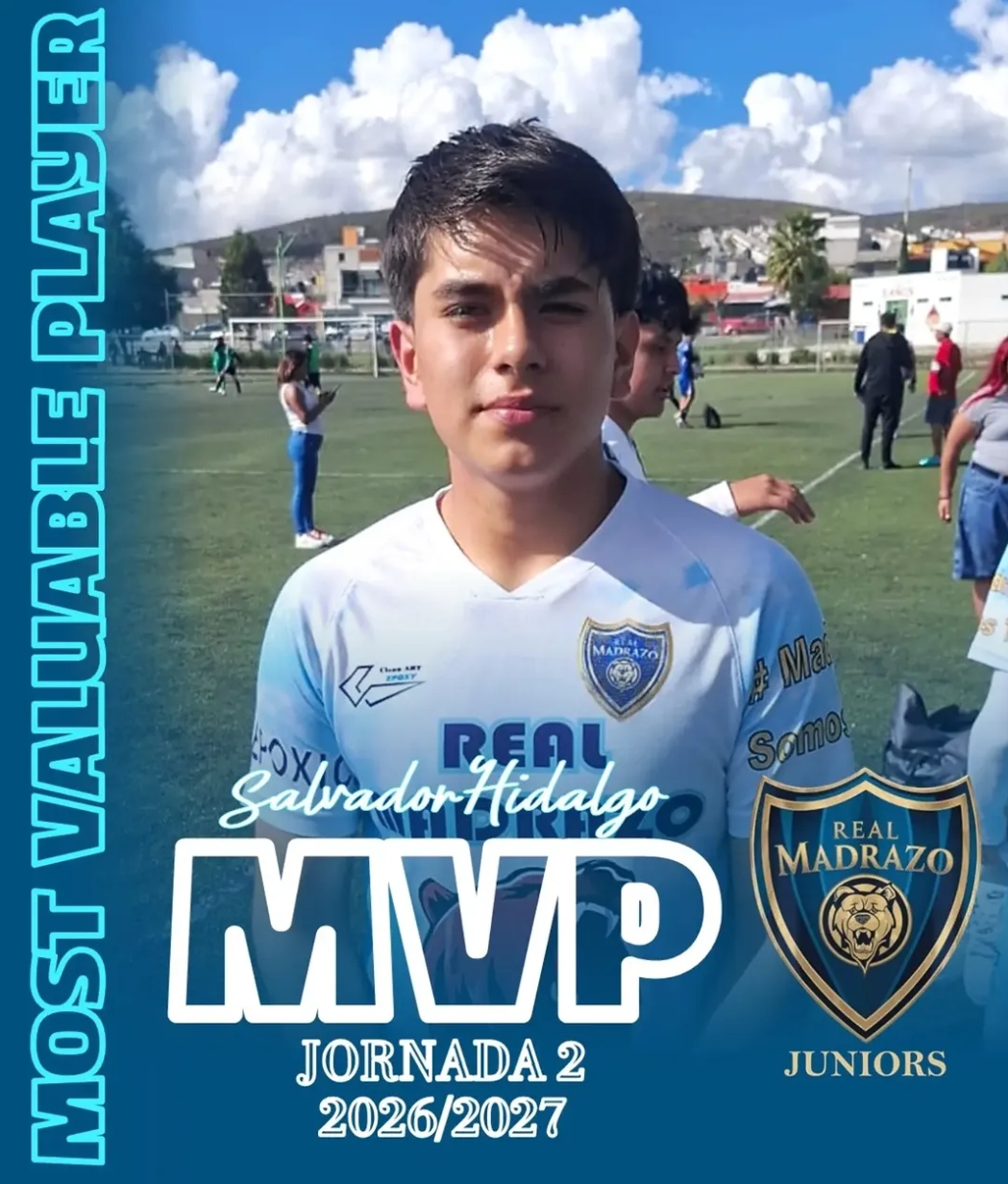 Jugador del partido en la Jornada 2 de la liga de las estrellas categoria preparatoria del Real Madrazo