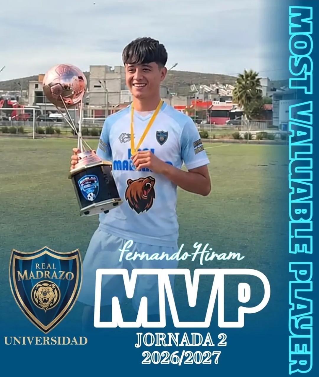 Jugador del partido en la Jornada 2 de la liga de las estrellas categoria universidad del Real Madrazo