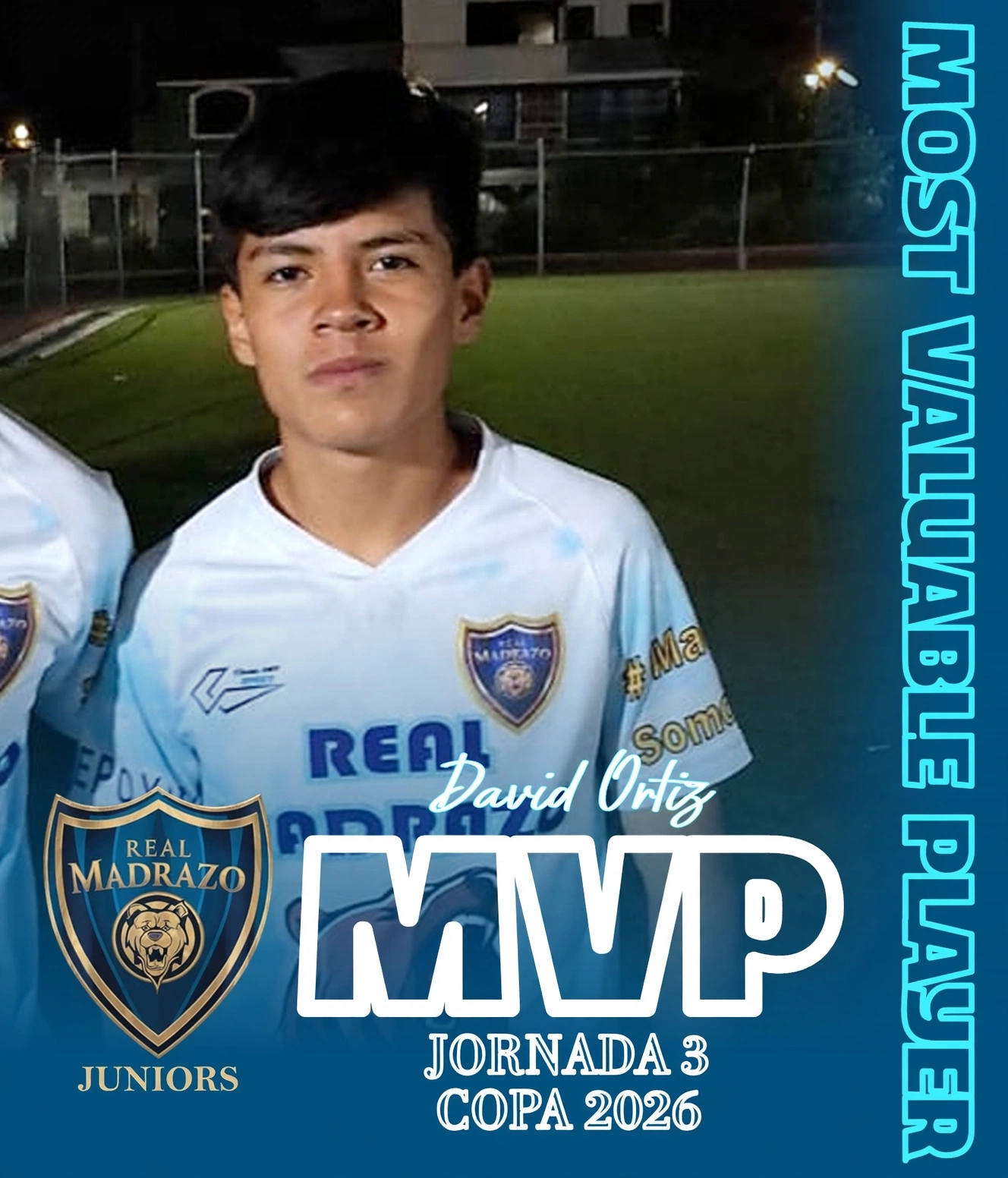 Jugador del partido en la Jornada 3 de la liga de las estrellas categoria Jrs del Real Madrazo