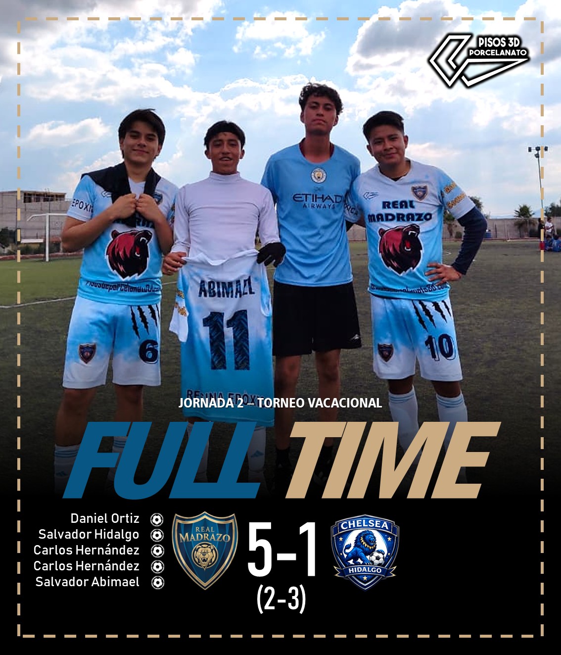Resultado del partido del Real Madrazo con victoria 5-1